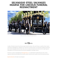 Selvaggio Steel Salvages Hearse for Lincoln Funeral Reenactment